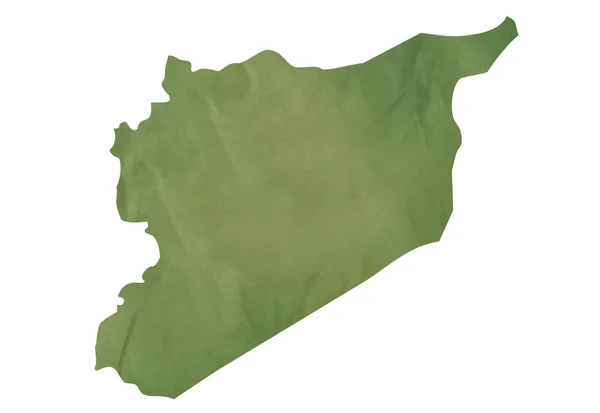 Oude groene kaart van Syrië — Stockfoto
