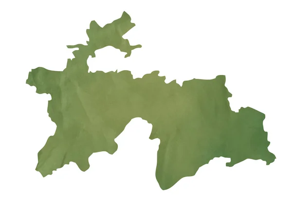 Старая зелёная карта Таджикистана — стоковое фото