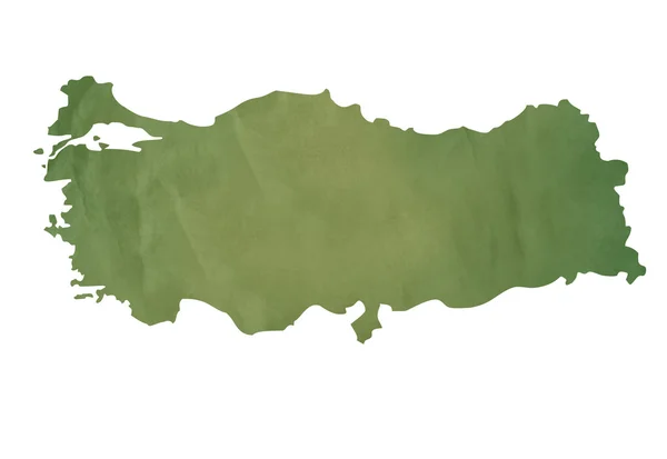 Stary Zielona mapa Turcja — Zdjęcie stockowe