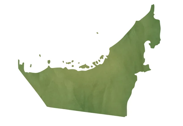 Oude groene kaart van Verenigde Arabische Emiraten — Stockfoto