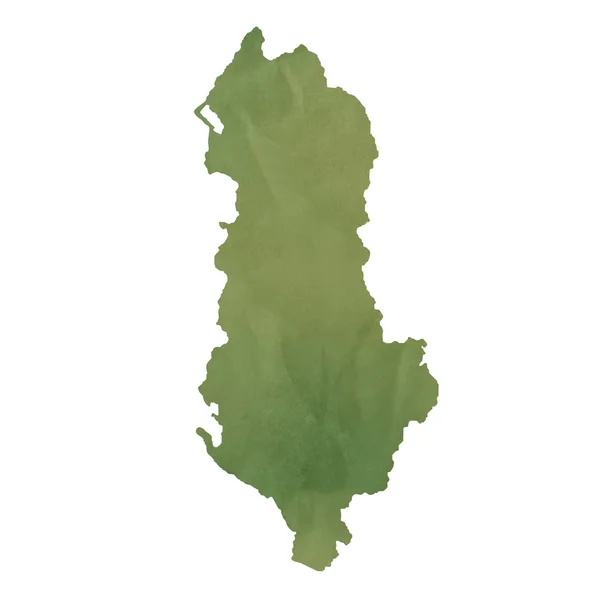 Albania map on green paper — Stock Photo, Image