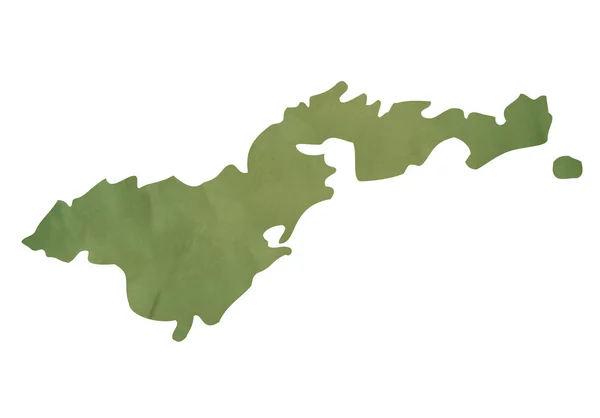 American Samoa mapa sobre papel verde — Fotografia de Stock