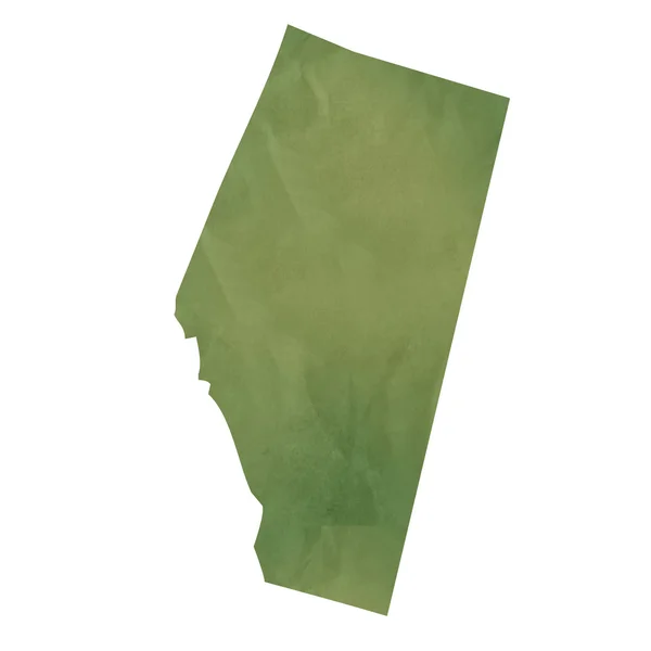 Alberta mapa sobre papel verde — Foto de Stock