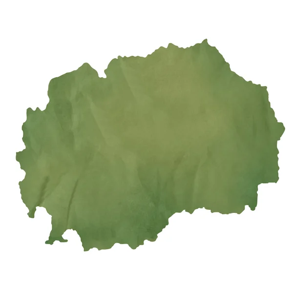 Macedónia-Térkép a zöld könyv — Stock Fotó