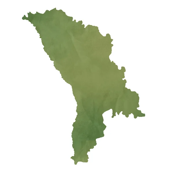 Moldova map on green paper — Stock Photo, Image