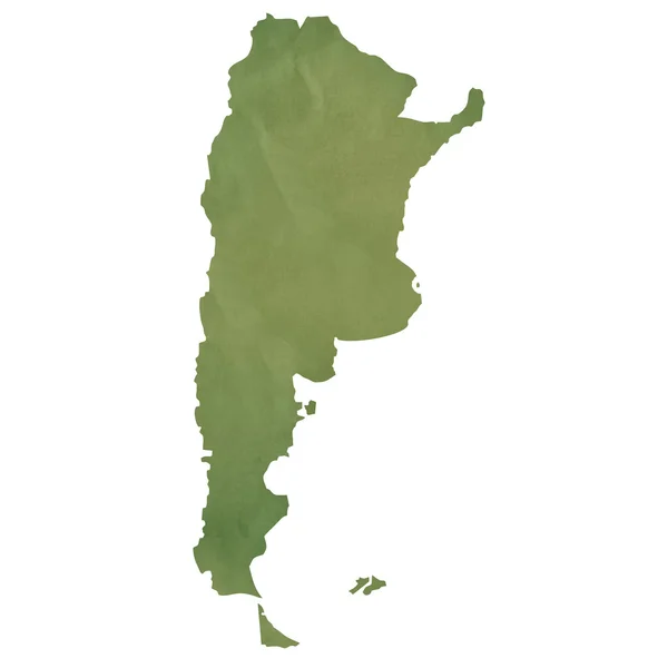 Old green paper map of Argentina — Stock Photo, Image