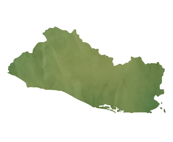El saldavor eski yeşil kağıt Haritası — Stok fotoğraf