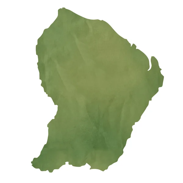 Старий зеленого паперу карта Французька Guina — стокове фото