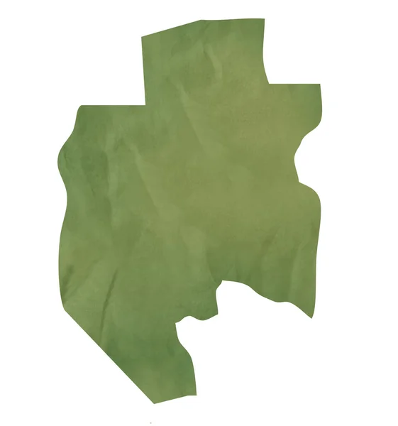 Alte Landkarte aus grünem Papier von Gabun — Stockfoto