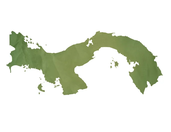 Old green paper map of Panama — Stock Photo, Image