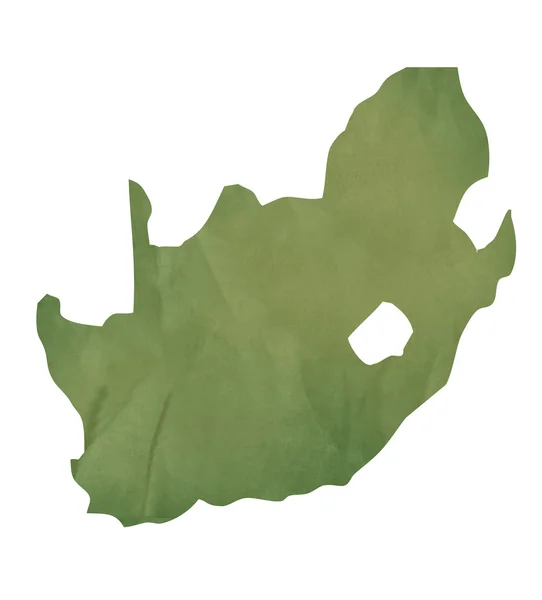 Старая зелёная бумажная карта ЮАР — стоковое фото