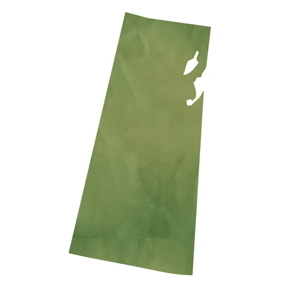 Саскачеван карту з зеленого паперу — стокове фото