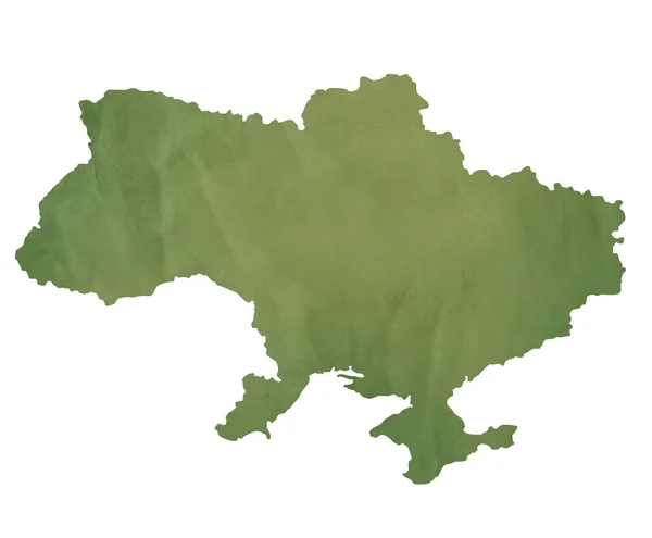 Ukraine map on green paper — Stock Photo, Image