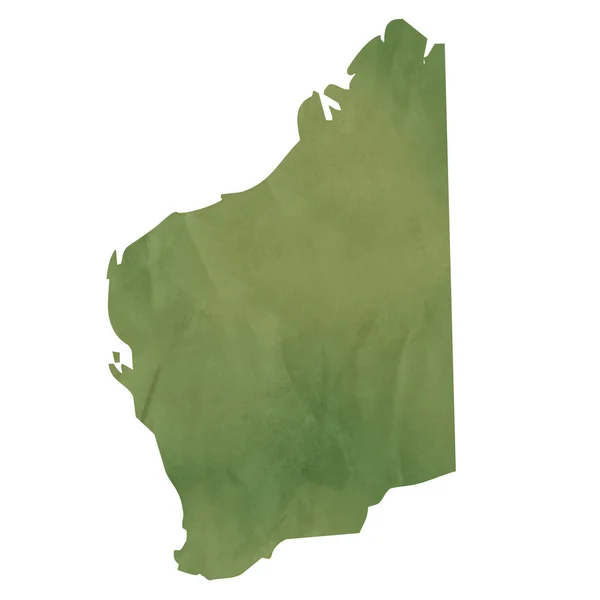Zachodnia Mapa Australii na zieloną księgę — Zdjęcie stockowe