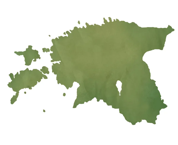 Estonia map on green paper — Stock Photo, Image