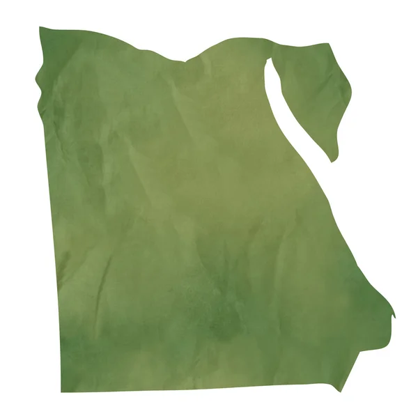 Mapa de papel verde velho de Egito — Fotografia de Stock