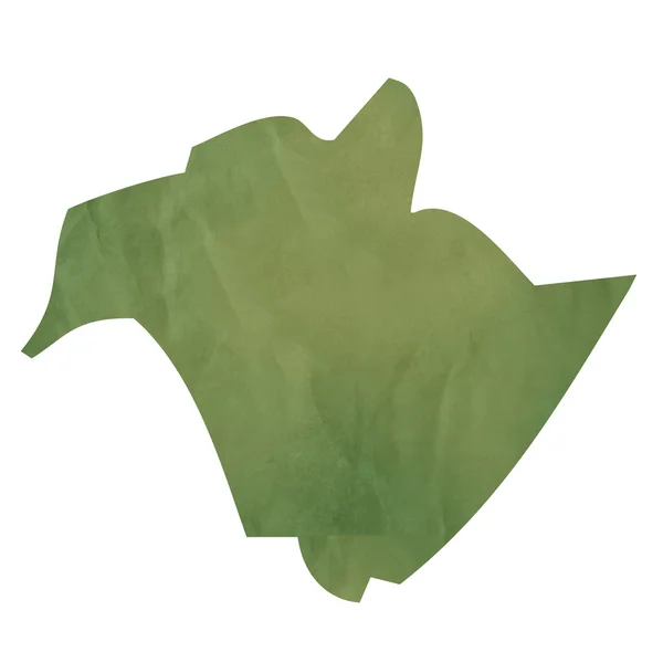 Нью-Брансвік карту з зеленого паперу — стокове фото
