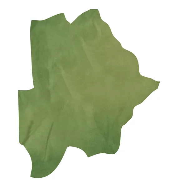 Mapa de papel verde velho de Botswana — Fotografia de Stock