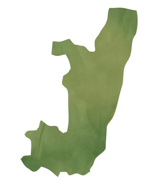 Gamla grönbok karta över Kongo — Stockfoto
