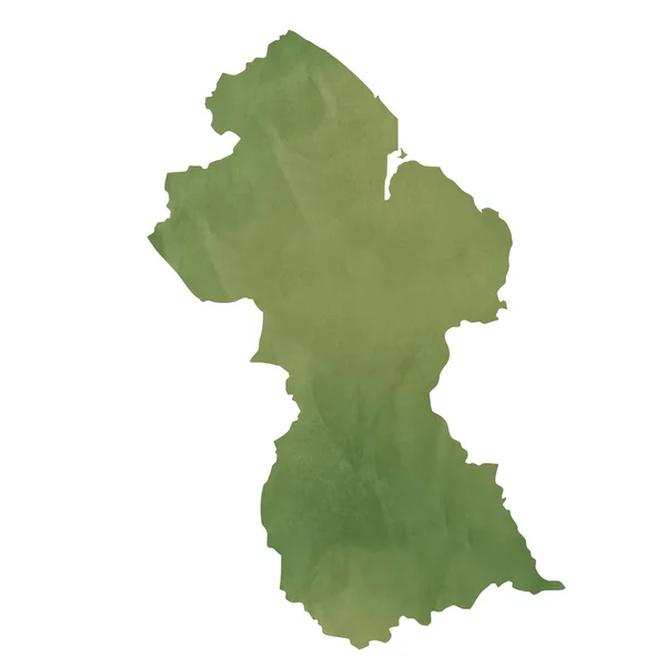 Стару карту зеленого паперу Гаяни — стокове фото