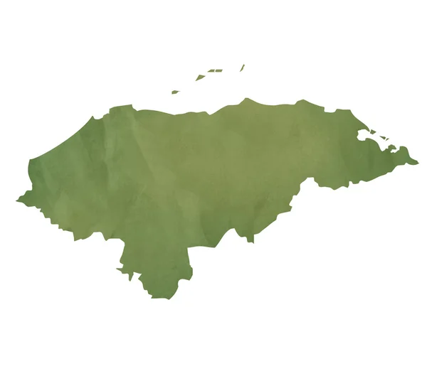Старая зелёная бумажная карта Гондураса — стоковое фото