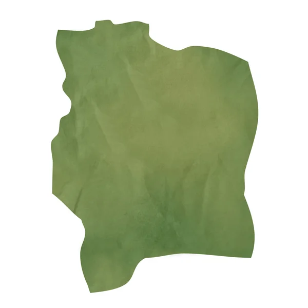 象牙海岸老绿纸地图 — 图库照片