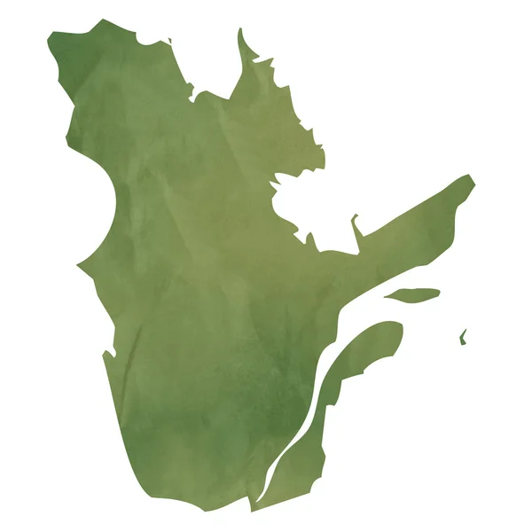 Quebec harita üzerinde yeşil kağıt — Stok fotoğraf