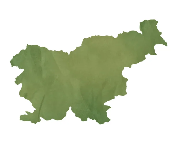 Slovenia map on green paper — Stock Photo, Image
