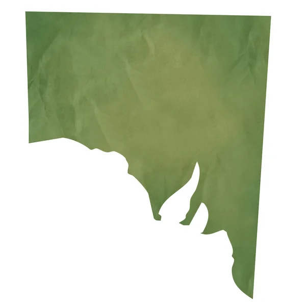 Australia Meridional mapa sobre papel verde — Foto de Stock