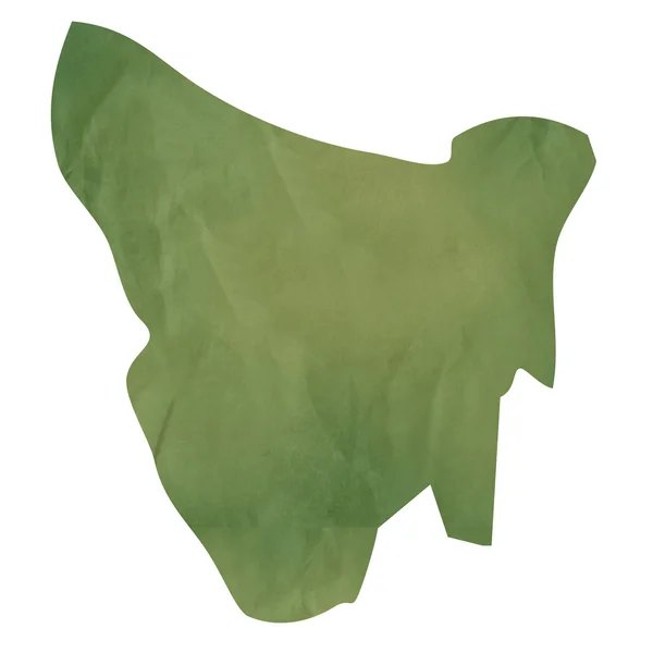 Tazmanya harita üzerinde yeşil kağıt — Stok fotoğraf