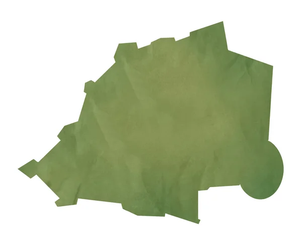 梵蒂冈城地图绿纸上 — 图库照片