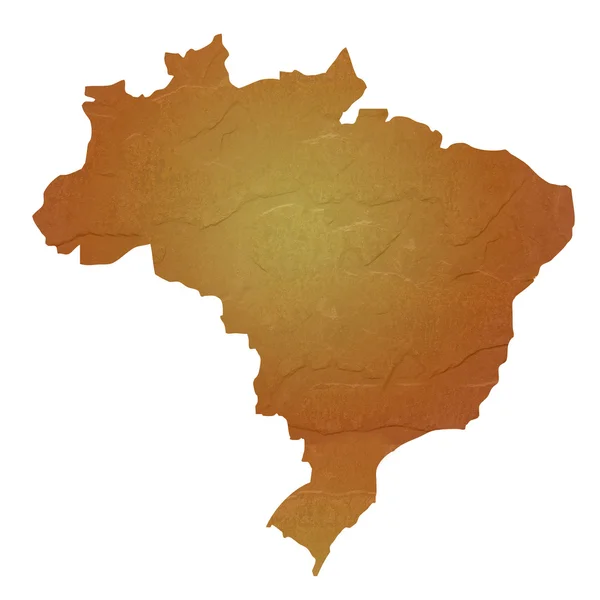 Mapa texturizado de Brasil — Foto de Stock
