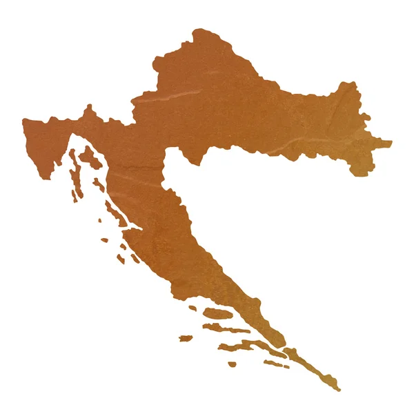 Mapa texturizado de Croácia — Fotografia de Stock