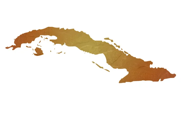 Mapa texturizado de Cuba — Foto de Stock