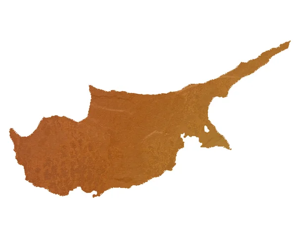 Dekorativní mapa Kypru — Stock fotografie