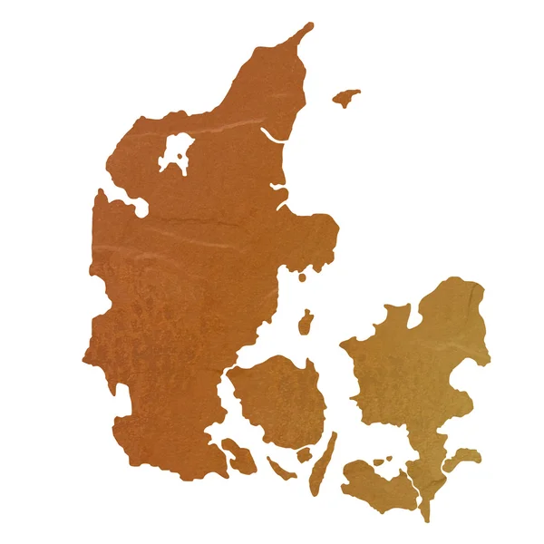 Mapa texturizado de Dinamarca — Fotografia de Stock