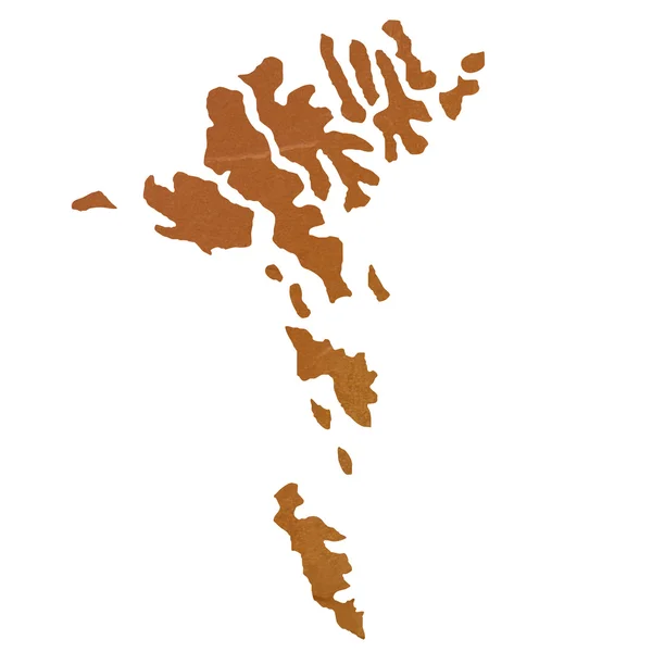 Teksturowane mapa Wysp Owczych — Zdjęcie stockowe