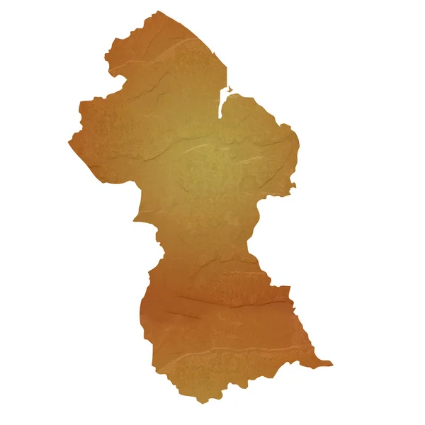 가이아나의 질감된 지도 — 스톡 사진