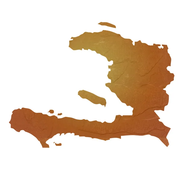 Texturierte Karte von Haiti — Stockfoto