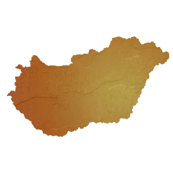 Mapa texturizado de Hungria — Fotografia de Stock