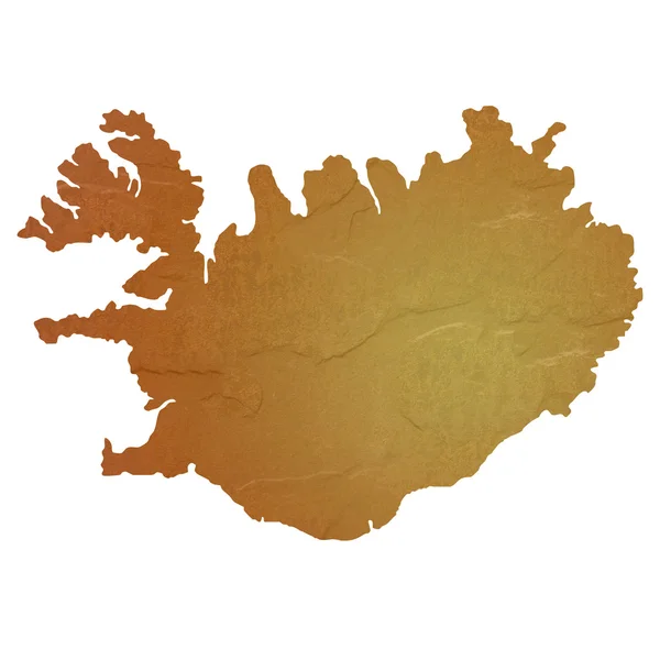 Dekorativní Mapa Islandu — Stock fotografie
