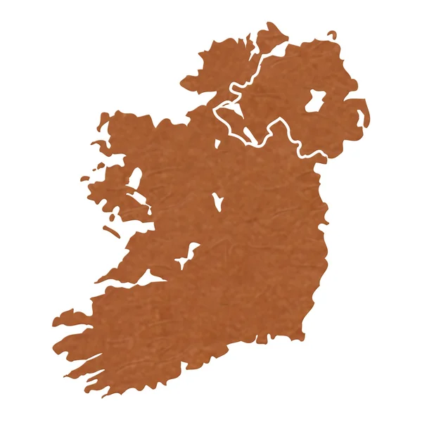 Teksturowane mapa Irlandii — Zdjęcie stockowe