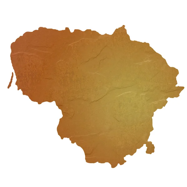 Текстурованою карту Литви — стокове фото
