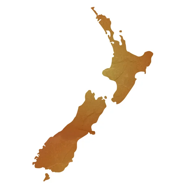 Teksturowane mapę Nowej Zelandii — Zdjęcie stockowe