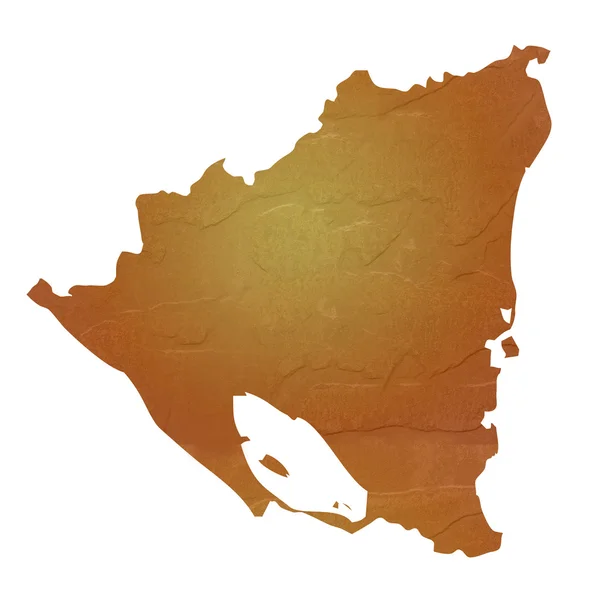 Mapa texturizado de Nicarágua — Fotografia de Stock