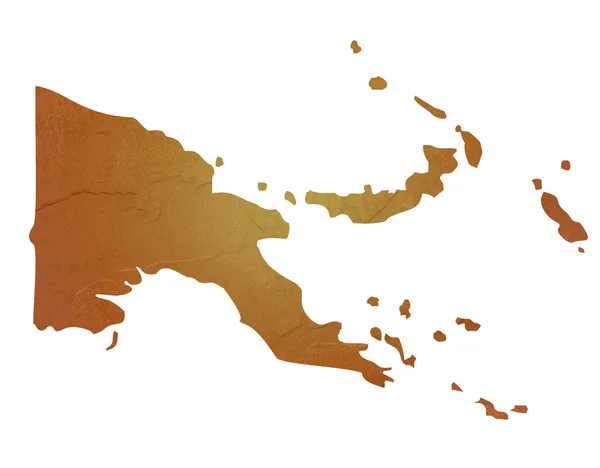 Texturierte Karte von Papa New Guinea — Stockfoto