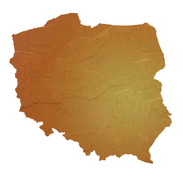 폴란드의 질감된 지도 — 스톡 사진