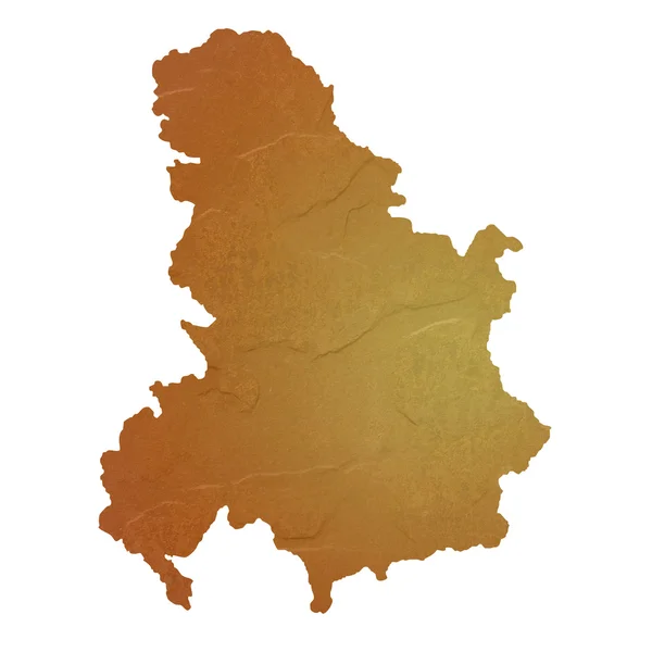 Текстурованою карта Сербія і Чорногорія — стокове фото