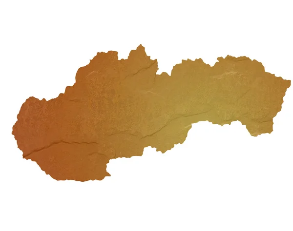 Getextureerde kaart van Slowakije — Stockfoto