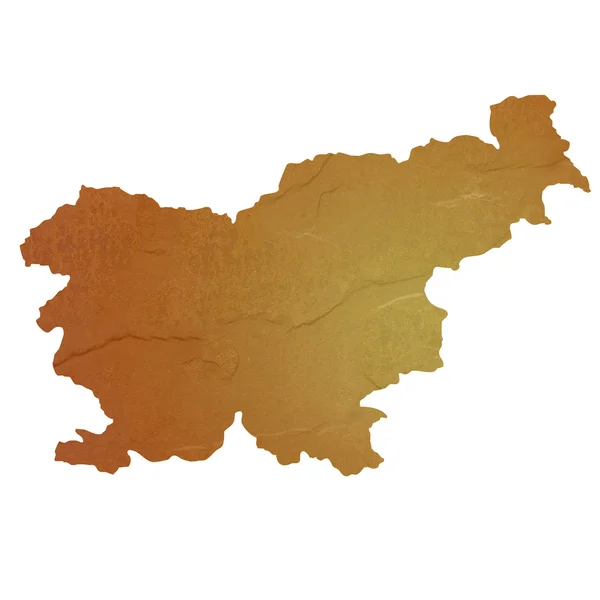 Dekorativní mapa Slovinska — Stock fotografie